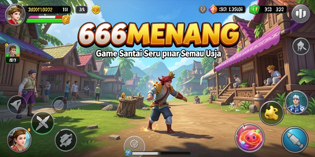 Tampilan gameplay menarik dari 666MENANG yang penuh warna.
