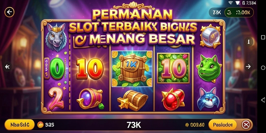 Tampilan gameplay Slot 73K yang memukau dan menarik.