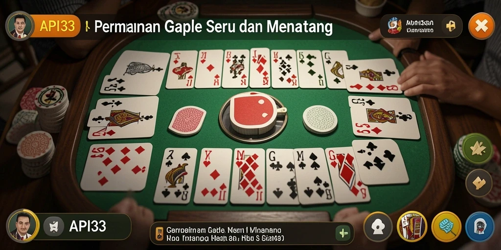 Tampilan permainan Gaple yang seru dan penuh warna.