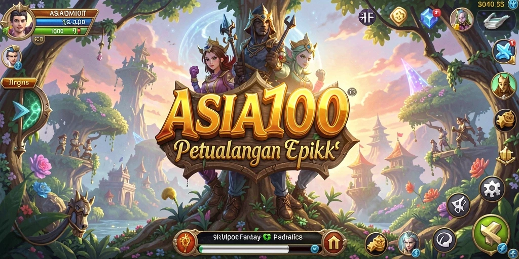 Tangkapan layar menampilkan gameplay epik dalam ASIA100 dengan pertarungan dramatis.