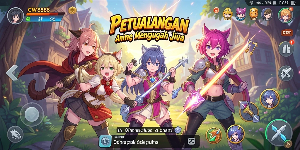 Tampilan gameplay CW8888 yang penuh warna dan menarik.