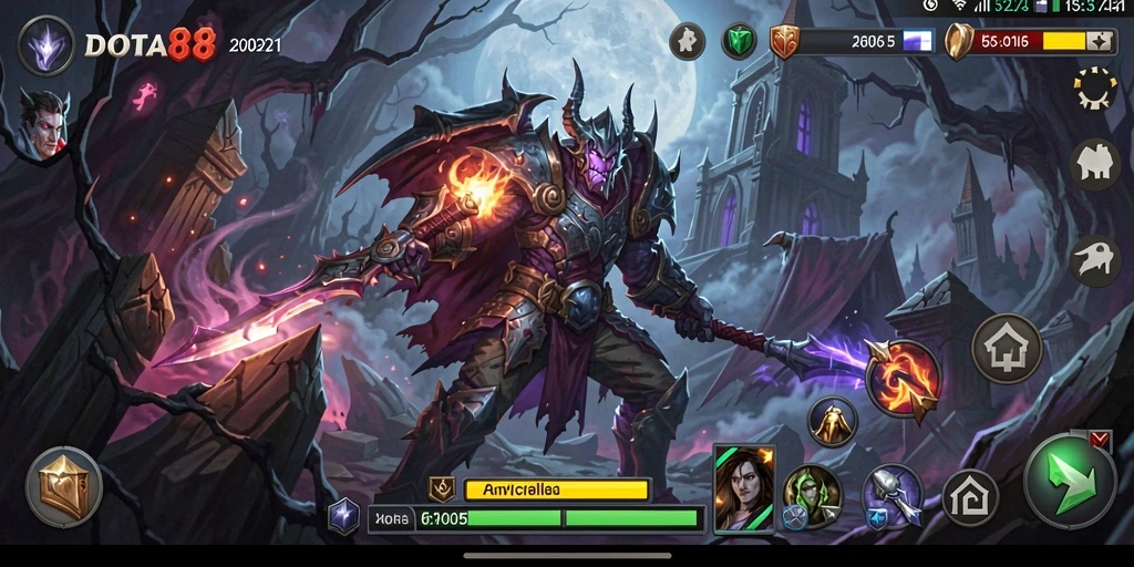 Screenshot gameplay DOTA88 yang menampilkan suasana horor yang menegangkan.