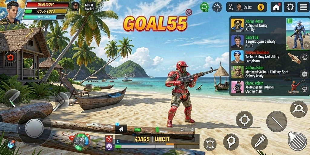 Tampilan aplikasi GOAL55 dengan fitur pengelolaan waktu yang intuitif.