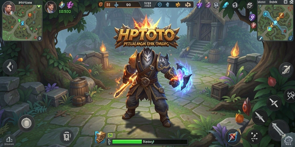 Screenshot HPTOTO menampilkan aksi pertempuran epik di dunia MMORPG.