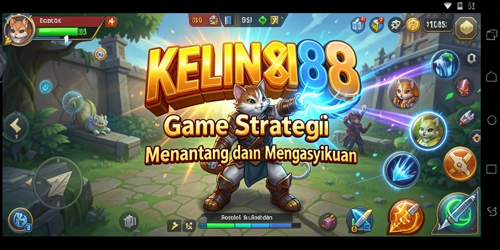 Screenshot utama KELINCI88 menampilkan pertempuran strategi yang mendebarkan.