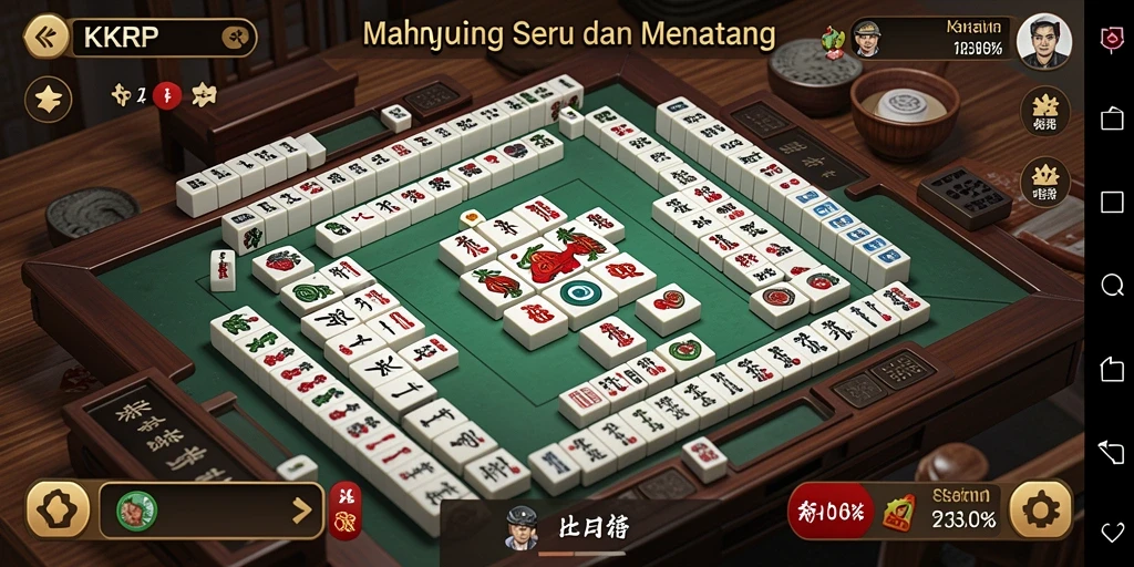 Tangkapan layar KKRP menampilkan gameplay Mahjong yang menarik.