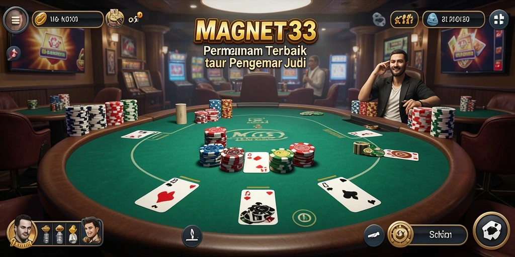 Tampilan menarik gameplay poker di MAGNET33.
