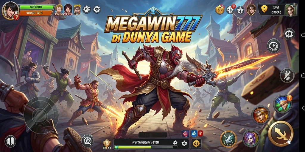 Tampilan gameplay pertarungan seru di MEGAWIN777.
