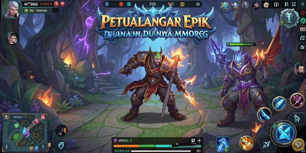 Tampilan gameplay seru dalam petualangan MMORPG di MT966.