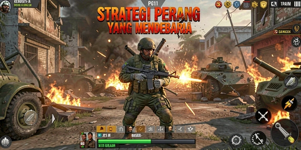 Tampilan penuh aksi dari pertempuran strategis di PG11.