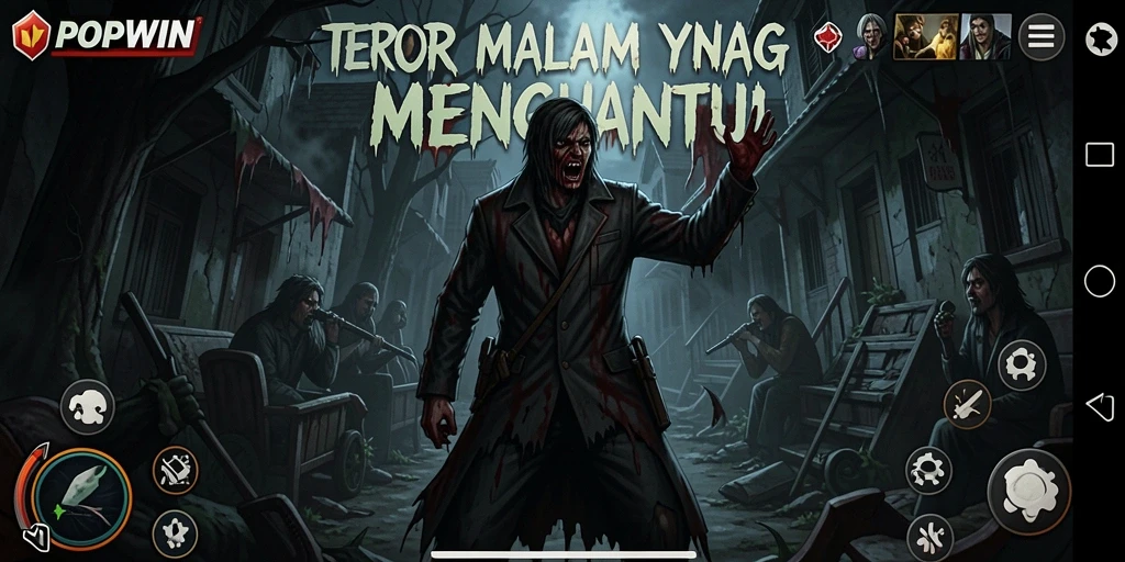 Tangkapan layar menampilkan momen menegangkan dalam game HORROR.