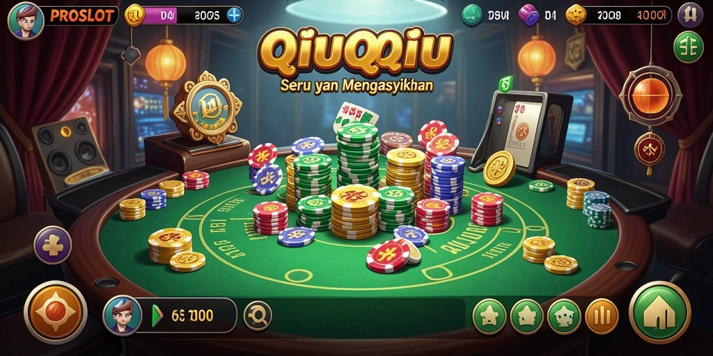 Tampilan gameplay seru dari permainan QiuQiu PROSLOT.