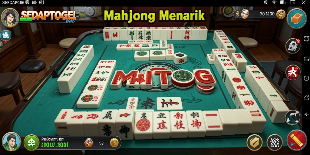 Tampilan gameplay SEDAPTOGEL dengan ubin Mahjong berwarna-warni.