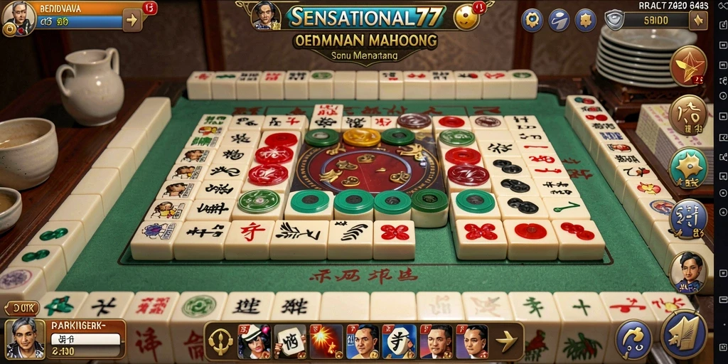 Tampilan menarik dari gameplay Mahjong di SENSATIONAL77.