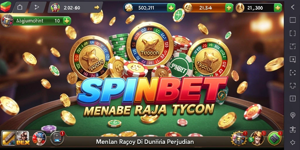 Tangkapan layar dari gameplay SPINBET menampilkan keseruan dalam mengelola kasino.