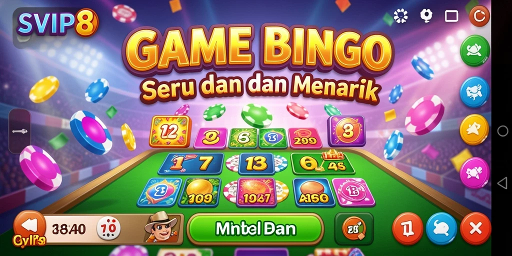 Tampilan gameplay SVIP8 yang menarik dengan fitur Bingo interaktif.