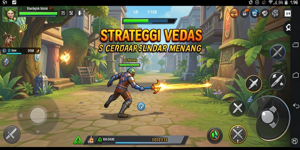 Tampilan gameplay V98 yang menarik dan penuh taktik.