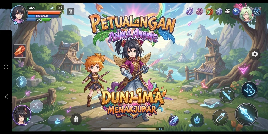 Tampilan gameplay menarik dari WIN199 dengan karakter Anime beraksi.